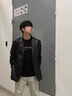 趣米樂(lè)美式復(fù)古微喇牛仔褲男夏季高街窄版直筒褲子cleanfit顯瘦彎刀褲潮 煙灰色 XL 曬單實(shí)拍圖