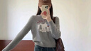 森馬（Semir）毛衣女冬季設(shè)計感萌寵提花軟糯上衣2025可愛小眾毛衫109725107006 曬單實拍圖
