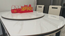 豐舍 餐桌 可變圓桌伸縮折疊實(shí)木巖板餐桌椅組合現(xiàn)代輕奢餐桌餐廳飯桌 黑白色-12MM巖板-實(shí)木椅 【1.35米】 一桌6椅 曬單實(shí)拍圖
