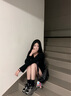 CAMILA KSENIA女鞋爆款老爹鞋女2025新款夏季百搭厚底休閑網(wǎng)面透氣運(yùn)動跑步鞋子 黑色 38 曬單實(shí)拍圖