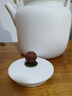 容山堂羊脂玉瓷茶壺白瓷煮茶器電陶爐茶爐普洱茶具家用提梁燒水壺 羊脂玉瓷提梁壺-木把 曬單實(shí)拍圖