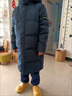 G.DUCKKIDS兒童羽絨服男款中長款加厚白鴨絨潮流冬裝外套過膝男童棉襖棉服 黑色 160 曬單實拍圖