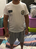 依心男2025夏季男士棉質(zhì)短袖精神小伙個性帥氣T恤潮牌修身印花半袖 白色 白色 M 曬單實拍圖