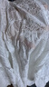 闊色（kuose）白色天絲刺繡薄襯衫襯衣女2025春夏季新款長(zhǎng)袖罩衫娃娃衫秋 白色 M 曬單實(shí)拍圖