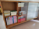 香木語實(shí)木書架書柜日式格子柜帶玻璃客廳落地矮柜家用書房置物架儲(chǔ)物柜 曬單實(shí)拍圖