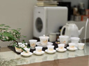 承韻尚樽大師手繪冰種羊脂玉茶具套裝家用功夫茶杯茶壺高端整套功夫茶具 【大師手繪】初升手繪茶具套裝 曬單實(shí)拍圖