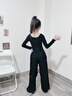 魅樂(lè)凱女童爵士舞服裝少兒嘻哈舞蹈練功服jazz女童裝女團(tuán)走秀演出服套裝 口袋黑衣+黑長(zhǎng)褲 140 （上衣偏小/褲子標(biāo)準(zhǔn)） 曬單實(shí)拍圖
