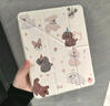 初伴 ipad11保護殼A16芯片air7/6/5/4M3通用11/10.9英寸2025款ipadpro保護套M5芯片亞克力Y折防摔防彎 碎花狗狗【3Y折帶筆槽】 iPadAir11/7/6/5/4- 曬單實(shí)拍圖