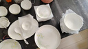 華光國(guó)瓷 骨瓷餐具套裝 抗菌釉中彩碗盤(pán)套裝 喬遷之喜高端禮品 白玉蘭 白玉蘭【抗菌瓷禮盒裝】 46頭 曬單實(shí)拍圖