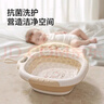 英氏（YEEHOO）新生嬰兒洗臉盆寶寶專(zhuān)用可折疊懸掛盆洗屁屁洗腳盆便攜小盆子 洗臉盆+洗腳腳【可折疊】 曬單實(shí)拍圖