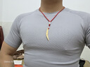萊樞匯運動(dòng)短袖t恤男健身服跑步舉鐵健身戶(hù)外夏季男士運動(dòng)T恤顯壯上衣 【灰色】緊身衣短袖XXL（145-160斤） 曬單實(shí)拍圖