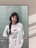 牧唯美式重磅純棉刺繡短袖t恤男女夏季冰感高品質(zhì)休閑百搭情侶五分袖 白花灰 XL [建議130-150斤] 曬單實拍圖