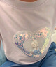 迪士尼兒童短袖T恤夏季泡泡袖衣服女童2025夏裝女孩PBZPL1022 紫  130 曬單實(shí)拍圖