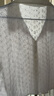 歐時力OCHIRLY 100%棉短袖襯衫女上衣刺繡鏤空透氣2025夏季新品 米白 L 曬單實拍圖