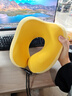 尼拉尼拉u型枕長(cháng)途旅行居家辦公靠枕人體工學(xué)支撐脖頸坐車(chē)睡覺(jué)護頸枕 舒適睡眠【黃色拼接】親膚透氣 曬單實(shí)拍圖