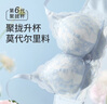 都市麗人內(nèi)衣女無(wú)鋼圈文胸聚攏莫代爾里料舒適性感純欲蕾絲胸罩 淺藍(lán) 70A 曬單實(shí)拍圖