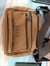 帆布包男生意收錢(qián)包斜跨男包單肩通勤男士背包新款休閑挎包男 棕色 曬單實(shí)拍圖
