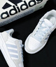 adidas ENTRAP休閑低幫運動板鞋少年感復古籃球鞋男女阿迪達斯   白色/淺藍/灰色   39 曬單實拍圖