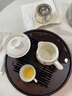 OQB德國竹制圓形茶盤瀝水托盤茶具小茶臺現(xiàn)代簡約功夫?qū)嵞静韬８膳荼P 小號-福到滿圓茶盤(胡桃色) 曬單實拍圖