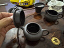 祥業(yè)整套功夫茶具套裝紫砂百福家用喝茶陶瓷蓋碗茶洗茶杯 紫砂百福帶茶洗13件套 曬單實(shí)拍圖