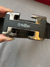 金利來（Goldlion）皮帶男真皮自動扣男士商務(wù)時尚H扣褲帶送情人節(jié)禮物頭層牛皮腰帶 黑色【官方授權(quán)-假一罰十】 120cm 曬單實拍圖