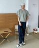 羅蒙高端純棉男士休閑褲秋冬季新款修身彈力直筒褲子商務(wù)簡(jiǎn)約加厚長(cháng)褲 138黑色 33 【適合150斤左右】 曬單實(shí)拍圖