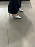 CHARLES&KEITH質感鏈條尖頭高跟涼鞋子女鞋生日禮物女送女友CK1-60280377 Silver銀色 38 (245) 曬單實拍圖