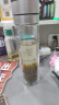 天喜（TIANXI）一鍵開蓋雙層玻璃杯泡茶杯大容量家居館男士水杯茶杯分離杯 500ml 曬單實(shí)拍圖
