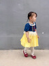 G.DUCKKIDS童裝白雪公主裙女童連衣裙夏季新款兒童裙子女小童夏裝生日禮服裙 藍(lán)色 110 建議100-110cm4-5歲cm 曬單實(shí)拍圖