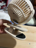 艾美特（AIRMATE）小風(fēng)扇桌面便攜式小型電風(fēng)扇充電辦公宿舍學(xué)生床頭夾扇臺夾扇 【3000毫安充電款/三檔】米白色 曬單實(shí)拍圖