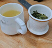 PAKCHOICE茶杯茶水分離陶瓷杯帶蓋辦公室杯羊脂玉水杯送長輩父親禮物泡茶杯 曬單實拍圖