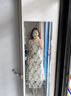 小野七天吊帶連衣裙女清冷系水墨蝴蝶裙子海邊度假沙灘氛圍感收腰長裙 【水墨蝴蝶 S】 曬單實(shí)拍圖