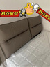 夢(mèng)百合床架 頭層牛皮軟床雙人床+記憶棉床墊 貝果皮床+安安墊1.8x2米 曬單實(shí)拍圖