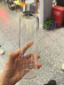 樂福然玻璃杯創(chuàng)意便攜水杯男女士透明辦公杯子帶蓋水瓶旅行車載茶杯 黑色550 曬單實(shí)拍圖