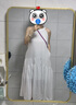 森馬（Semir）連衣裙女海邊度假掛脖兩穿長(zhǎng)裙2025夏季蝴蝶結(jié)初戀裙109325114011 曬單實(shí)拍圖