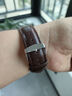 適配卡西歐CASIO手表帶EFV540/506/EFS-S500/510系列商務(wù)真皮表帶 棕色-銀色扣 22mm 曬單實(shí)拍圖