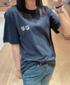 Maison Kitsune【魏大勛同款】男款春夏大膽玩色雙頭狐貍刺繡T恤 P190【煤炭灰】 M 曬單實拍圖
