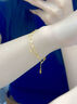 中國(guó)黃金（CHINA GOLD）黃金手鏈女999足金滿天星雙層手鏈純金七夕情人節(jié)禮物送女友老婆 【京速達(dá)】手鏈約2.1g*甄選禮盒 曬單實(shí)拍圖
