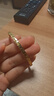 周六福碎冰冰銀手鐲女爆閃黃金色鐲子生日禮物D1014856 56mm 曬單實(shí)拍圖