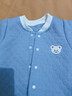 秋冬嬰兒哈衣棉嬰兒連體衣0-3-6寶寶衣服保暖內衣新生兒衣服爬服 灰藍 59cm 曬單實(shí)拍圖