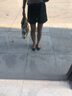 麥檬MM黑色翻邊百搭牛仔褲商場(chǎng)同款女夏5E4351232 黑色 S 曬單實(shí)拍圖
