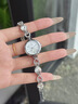 歌迪（GEDI）手表女士高顏值輕奢鑲鉆高中生女新款石英手鏈腕表送老婆閨蜜禮物 白月光 曬單實(shí)拍圖