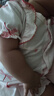顆粒熊嬰兒衣服夏季薄款寶寶短袖純棉連體衣新生兒百天外出服 粉色73 曬單實拍圖
