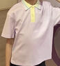FILA【液氨整理】斐樂兒童童裝上衣2025年夏季新款女童短袖POLO衫 靚麗紫-PU 140 曬單實拍圖