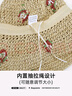 目丸海邊沙灘漁夫帽女夏季大帽檐顯臉小盆帽子防曬防紫外線草帽可折疊 曬單實拍圖