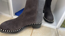STUART WEITZMANSW女士EASYONPEARL系列經(jīng)典低跟珍珠裝飾圓頭短靴 灰色35.5 曬單實(shí)拍圖