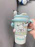 聚莜家保溫杯冰霸杯女生高顏值帕可愛(ài)恰狗水杯2025新款陶瓷內膽咖啡杯子 藍色狗狗狗600ml【送貓頭+蝴蝶結】 曬單實(shí)拍圖