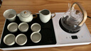 唐豐汝窯功夫茶具套裝家用輕奢高檔小型茶臺自動(dòng)煮茶燒水壺一體式茶盤(pán) 觀(guān)山盤(pán)黑+雙魚(yú)壺+長(cháng)嘴提梁壺9頭 曬單實(shí)拍圖
