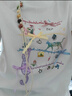 兩三事梵高文藝 喵游記 2025夏季新款串珠裝飾蝴蝶結貼布繡t恤女 米白色 L 曬單實(shí)拍圖