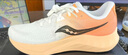 Saucony索康尼浪潮2跑鞋男夏季透氣跑步鞋減震進(jìn)階訓(xùn)練運動鞋子TIDE2 白桔黑8 42 曬單實拍圖